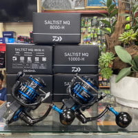 Máy câu DAIWA SALTIST MQ 8000h,10000h.chính hãng.Biểu tượng cho sức mạnh bền bỉ.kháng mặn.khung nguyên khối.